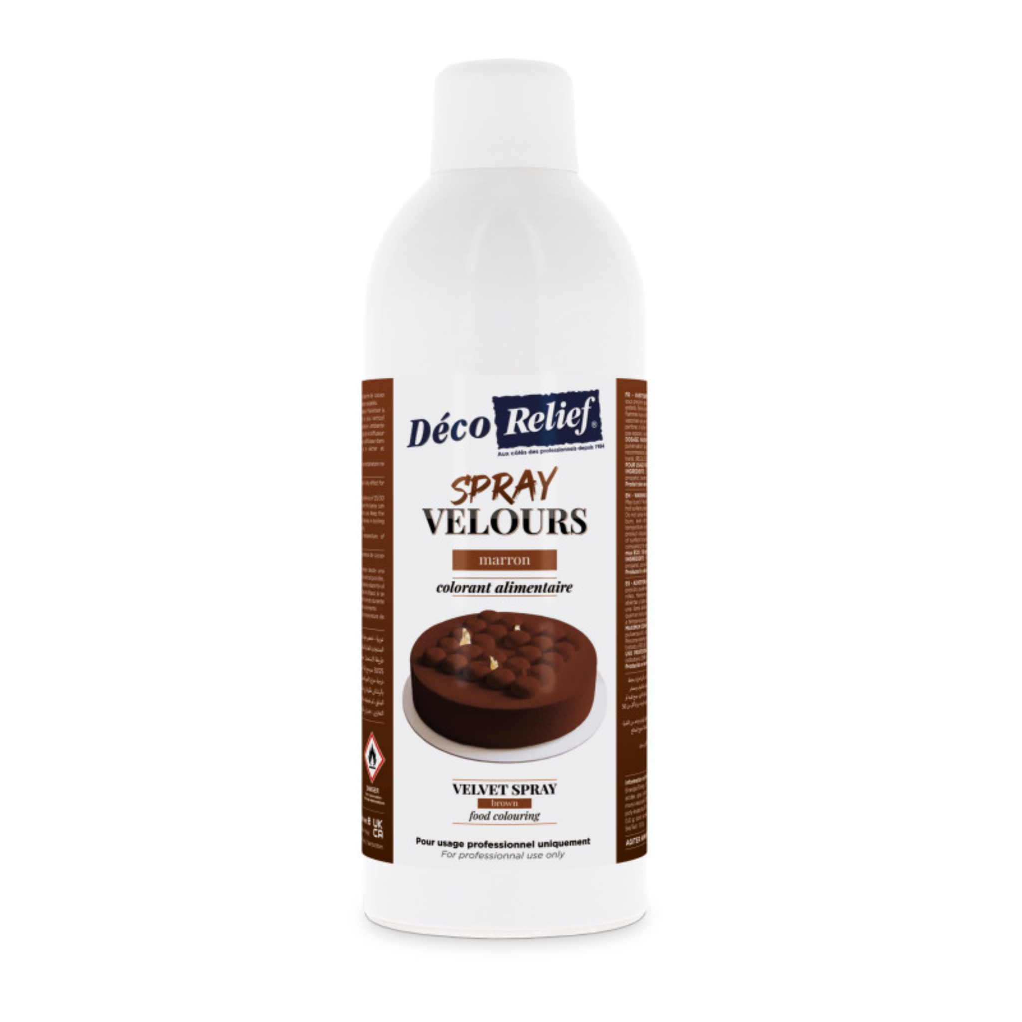 Spray effetto velluto marrone DecoRelief