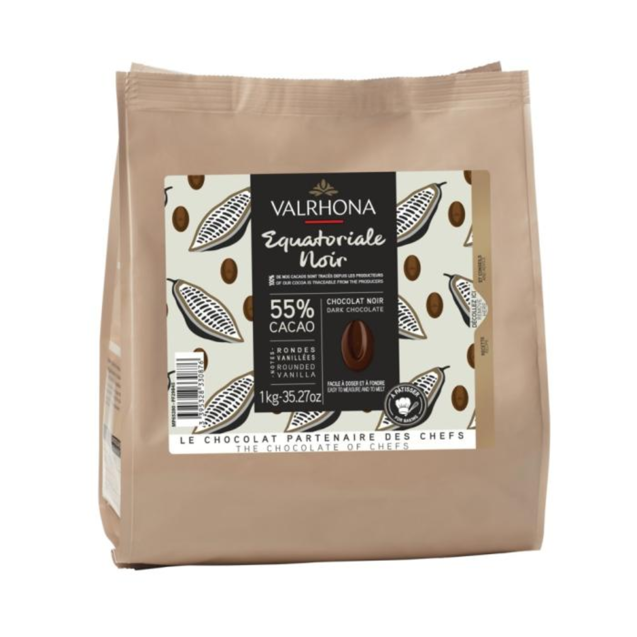 Cioccolato fondente Equatoriale Noir Valrhona 1kg
