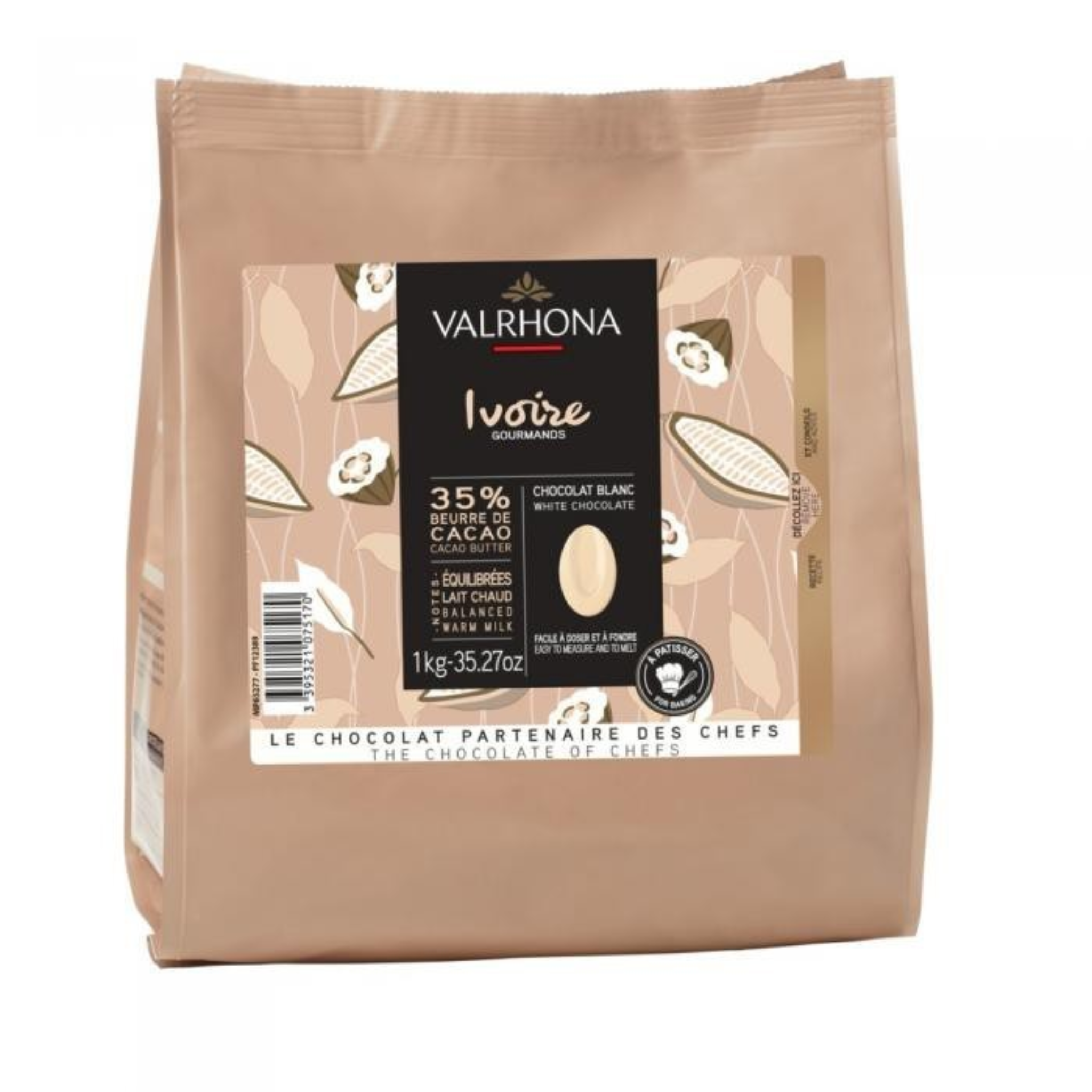 Cioccolato bianco Ivoire Valrhona 1kg