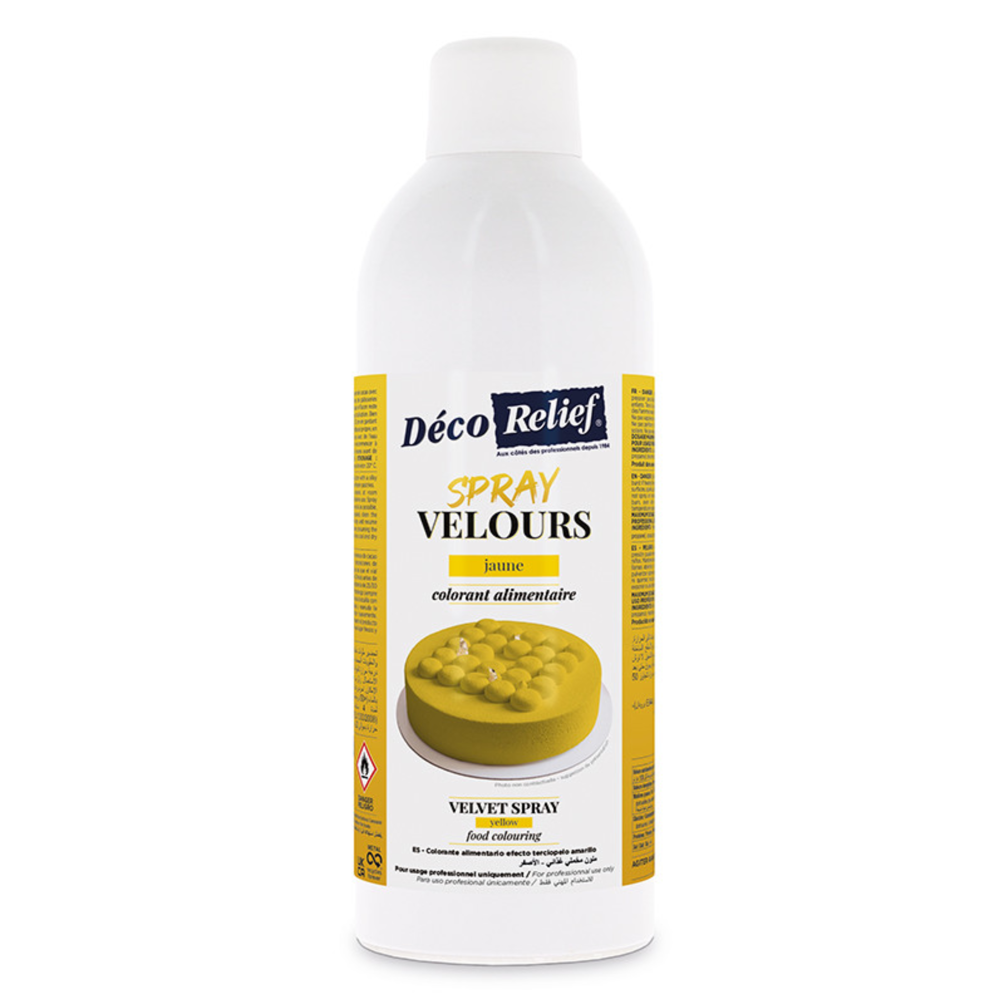 Spray effetto velluto giallo DecoRelief